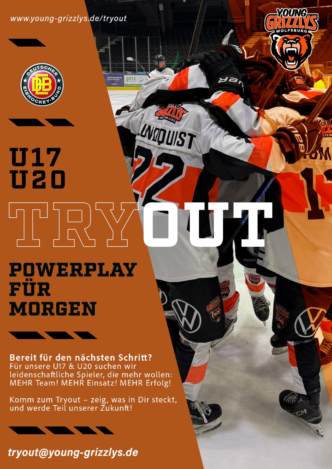 Probetraining bei den Young Grizzlys